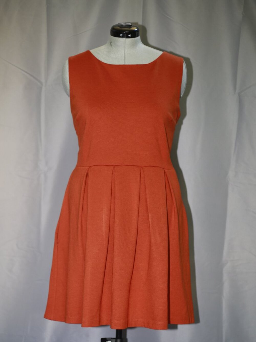 Tommy Hilfiger Terracotta Skater Dress XL — Side Pockets & Zip | Fall Layering